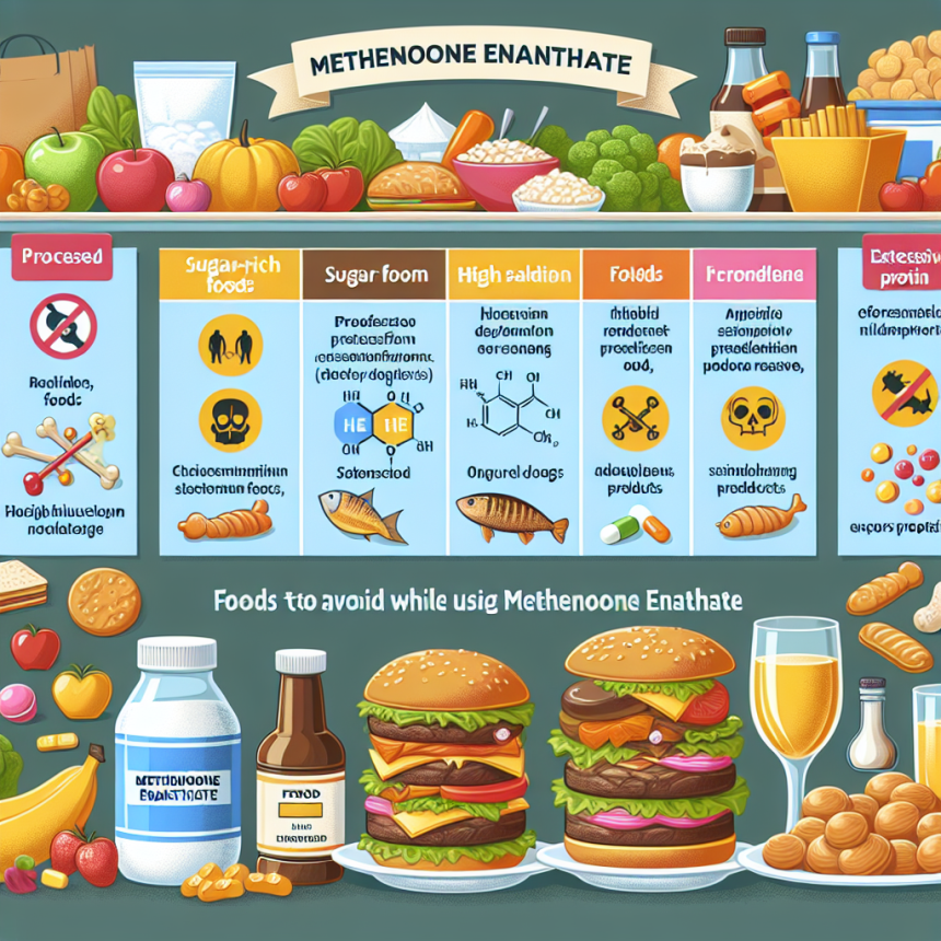 Qué evitar comer al usar Enantato de metenolona
