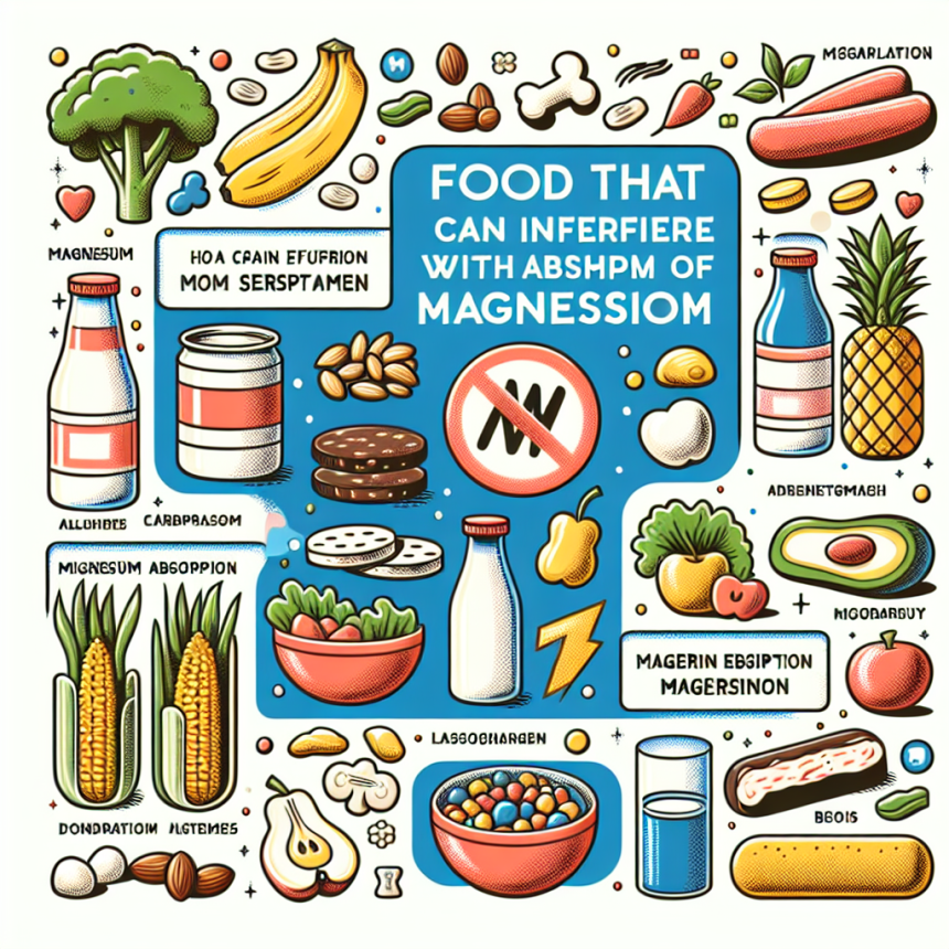 Qué alimentos pueden interferir con la absorción de Magnesium