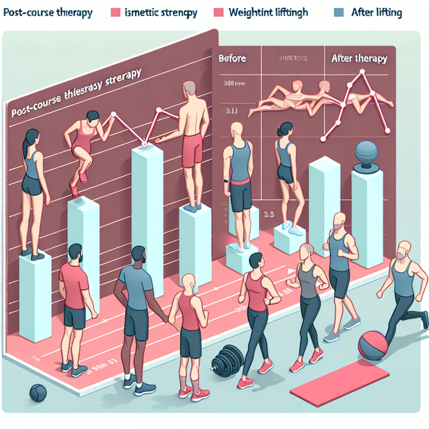 Cómo afecta Terapia posterior al curso a la fuerza isométrica