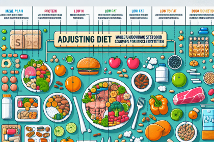 Cómo ajustar la dieta con Cursos de esteroides para definición